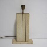 Travertine and brass, 1970's table lamp
