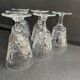 6 crystal wine glasses cut xxth