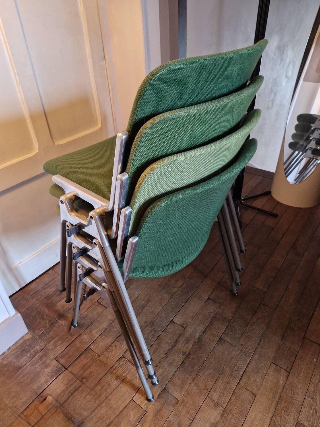 Set of 4 DSC 106 Chairs by Giancarlo Piretti Anonima Castelli, 1965.