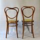 Fake pair of caned bistro chairs, Kohn and Mundus, circa 1910 - no Thonet.