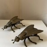 Cendrier abeille mouche laiton vintage