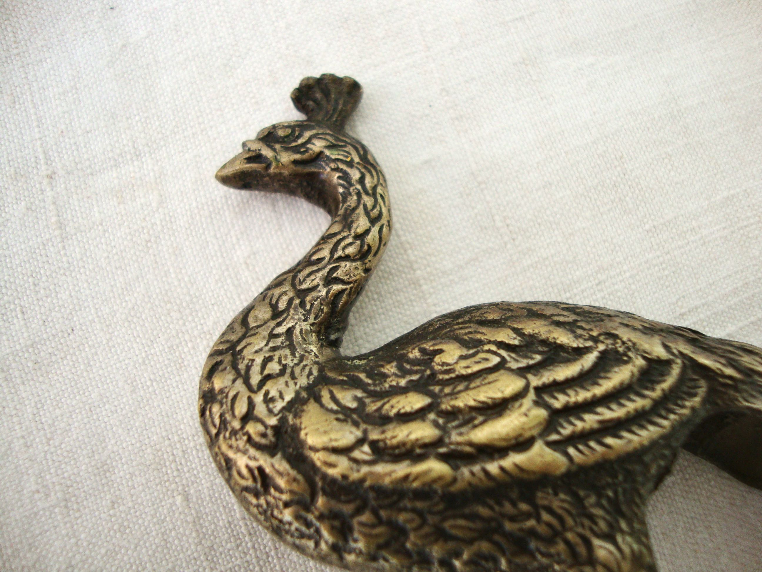 Brass peacock