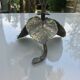 Floral bronze candlestick, Art Nouveau style, 1930s-1940s.