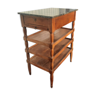 4-shelf marble top cabinet