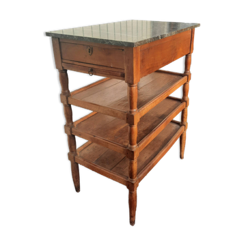 4-shelf marble top cabinet