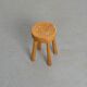 Solid pine stool, Charlotte Perriand, 1970s