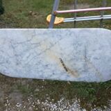 Marble and cast iron bistro table