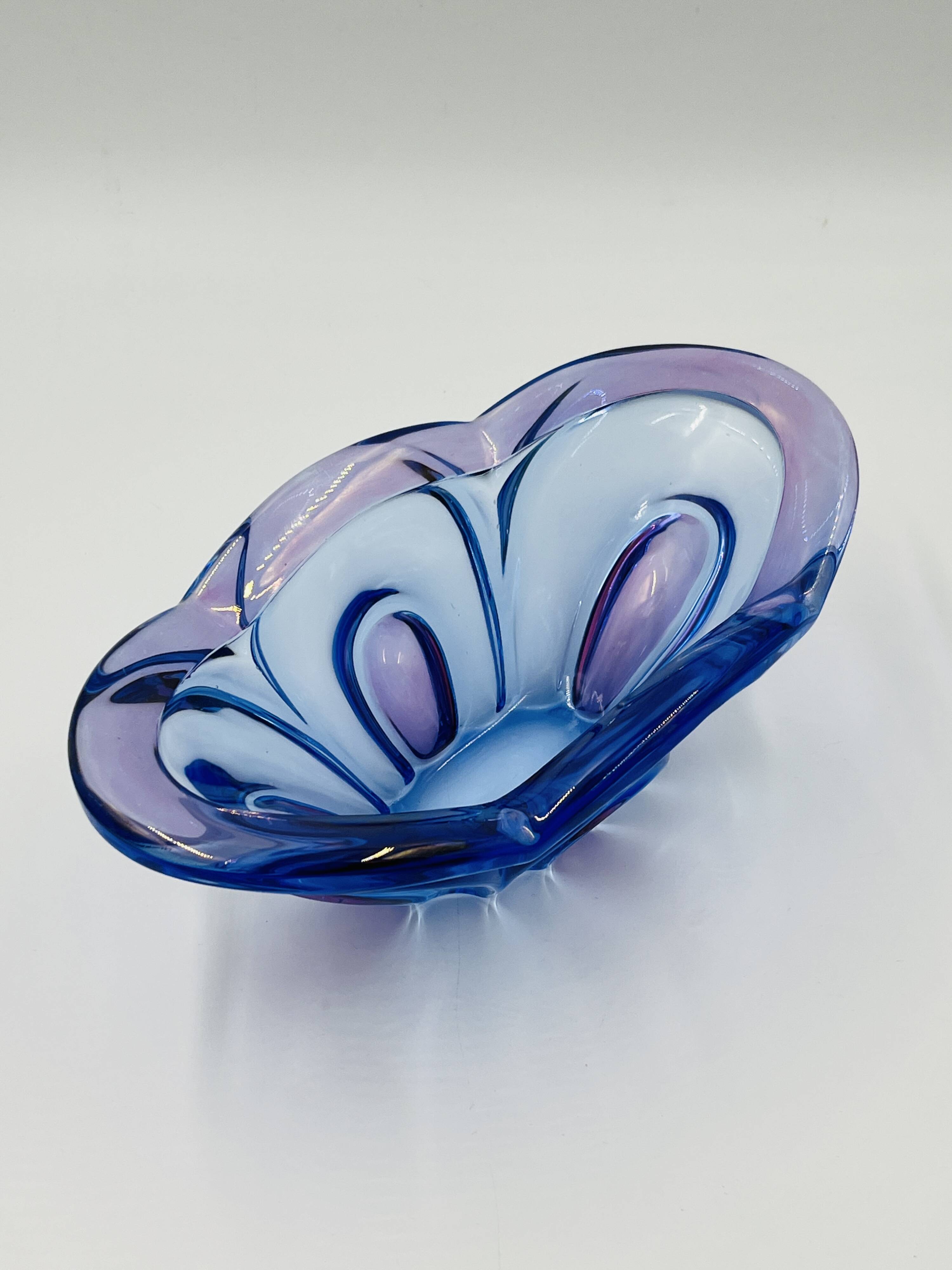 Bohemian glass art cup Chribska