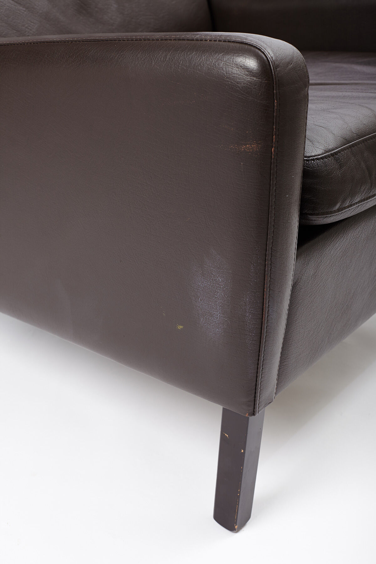 Mid-Century danish highback armchair with footrest