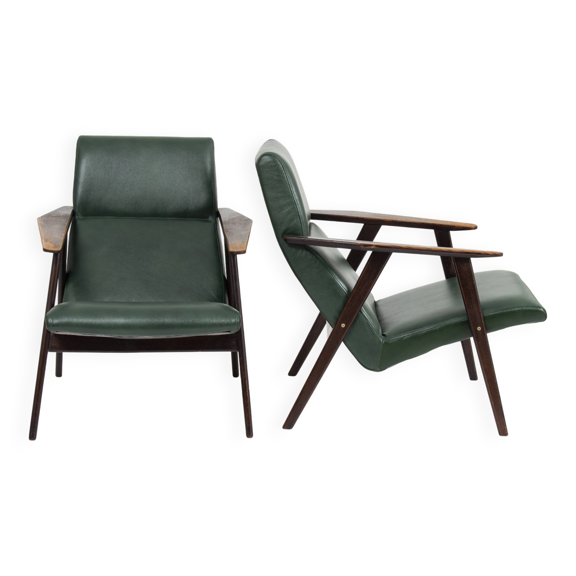 Mid-century Modern Armchairs in pair, ca. 1960 (2 pieces)