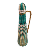 Old Lady Jeanne Glass Bottle + Vintage Braided Scoubidou