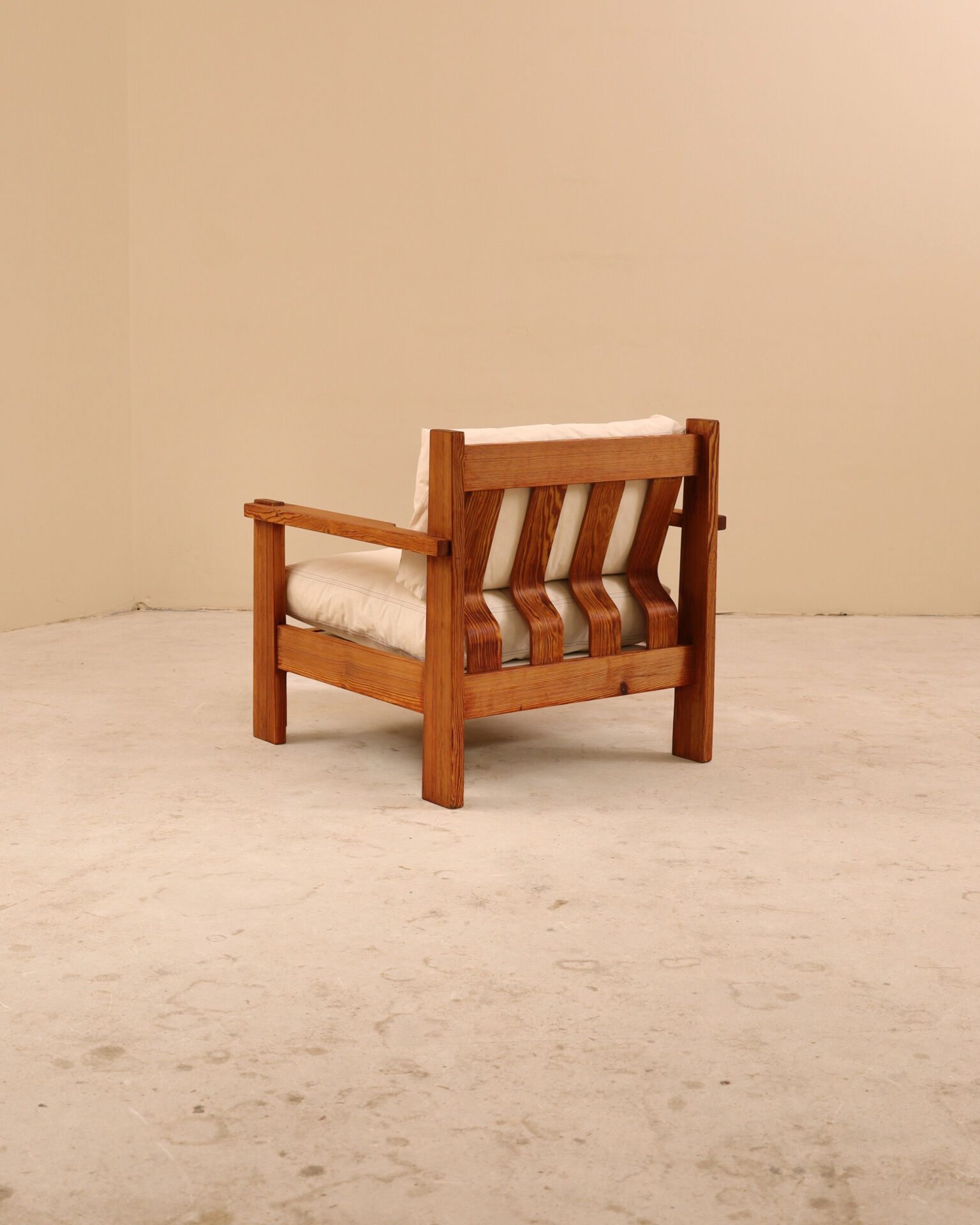 Pine armchair, 1970s