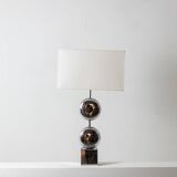 Chrome-plated metal lamp. Signed Chalier Paris. 1970s