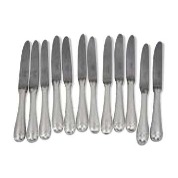 Christofle Baguette, 12 dessert knives, in perfect condition.