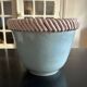 important vintage woven ceramic pot