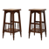 Pair of 20th century rustic wooden side tables with ceramic tile top