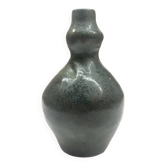 Blue ceramic vase signed AP