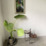 Bauhaus art deco console table in wood and chrome