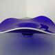 Large Blue Glass Bowl, Czechoslovakia, 1960s