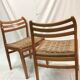 Pair of Scandinavian braided rope seated chairs