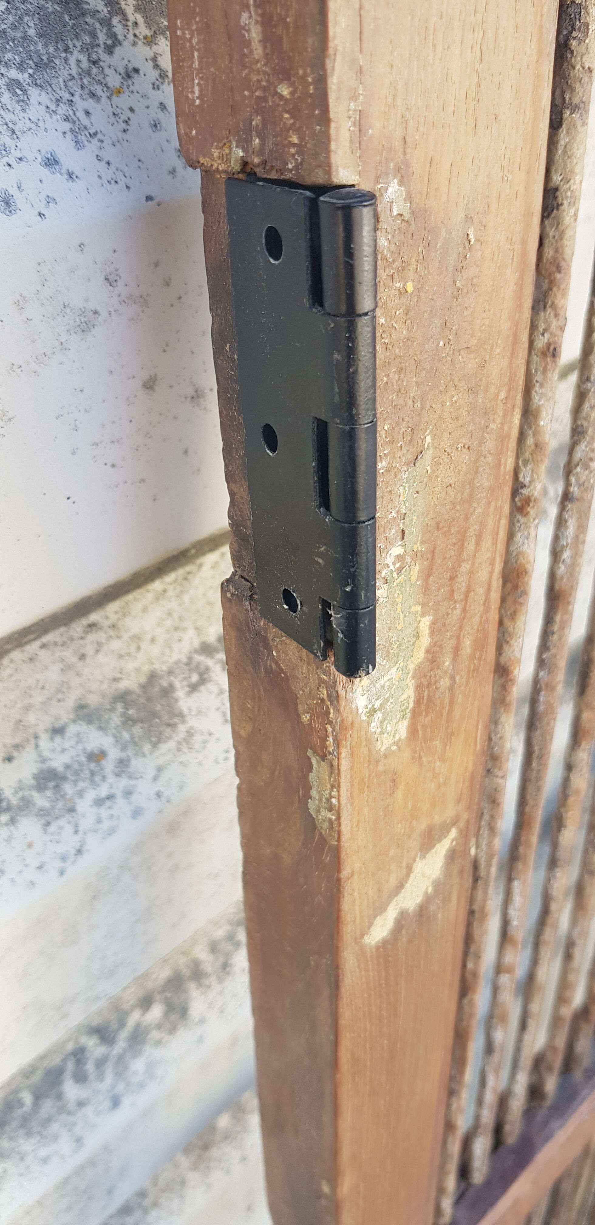 Old teak and wrought iron gate