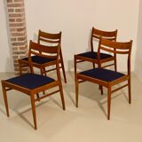Set of 4 vintage Scandinavian chairs in oak year 60 Ref. Marcel.