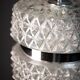 Vintage Crystal Glass Chandelier: Mid-Century Modern Austrolux Pendant Ligh