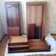 dark oak secretary armoire 1980s style