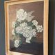 Oil on canvas by Mitzi 20th century still life bouquet of flowers whitewashed frame