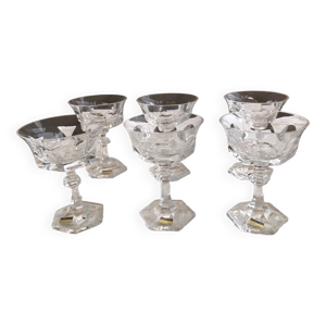 Lot de 6 coupes champagne - crystal