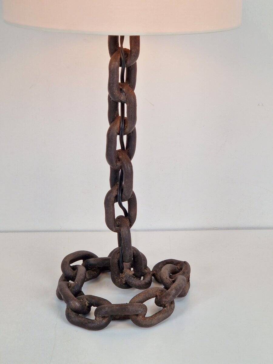 Brutalist Chain Table Lamp attributed to Franz West, 1980s