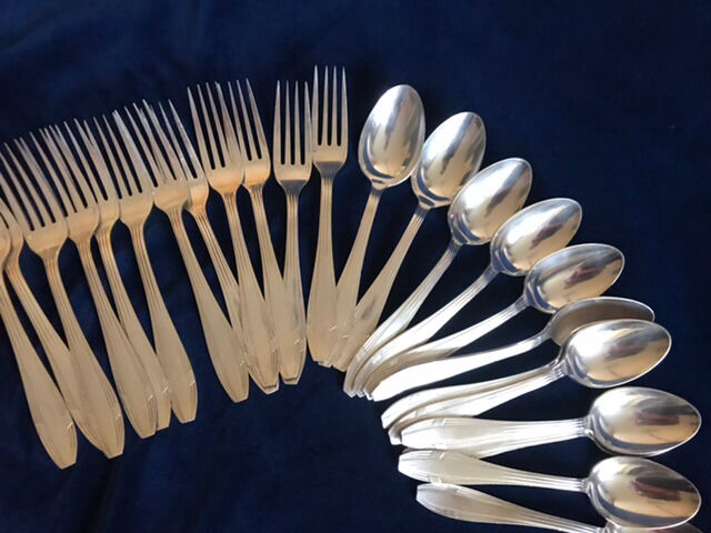 Set 24 Christofle silver metal covers