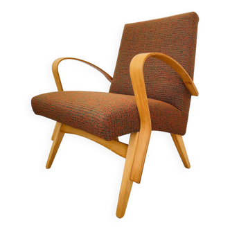 Fauteuil de salon vintage entièrement restauré par Frantisek Jirak pour Tatra, années 1960