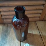 Pot bouteille apothicaire en verre ambre