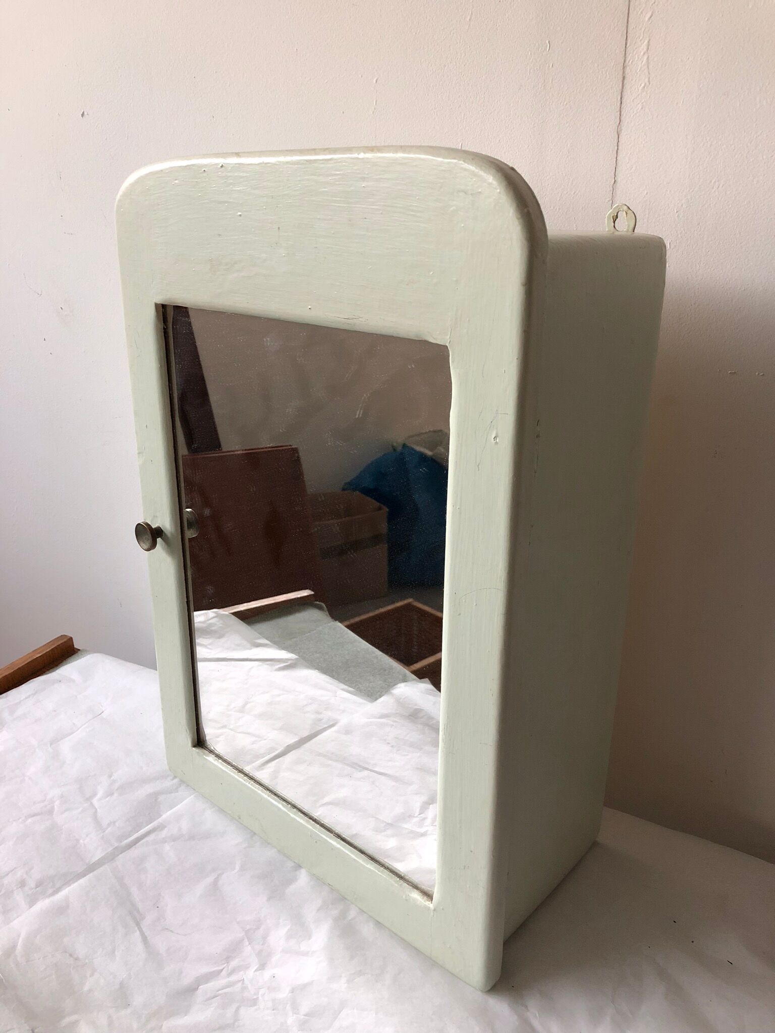 Old medicine cabinet with mirror