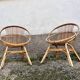 Paire de chaise loveuse fauteuil en rotin bambou 1950