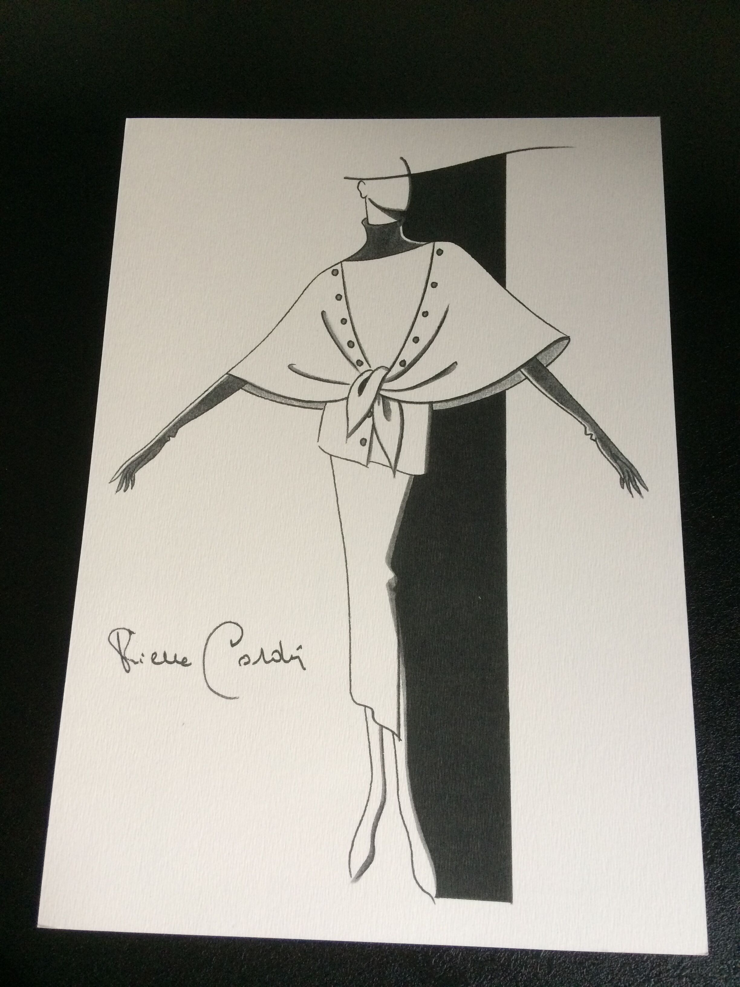 Illustration de mode de presse par Pierre Cardin