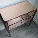 Vintage mirror pink dresser years 50