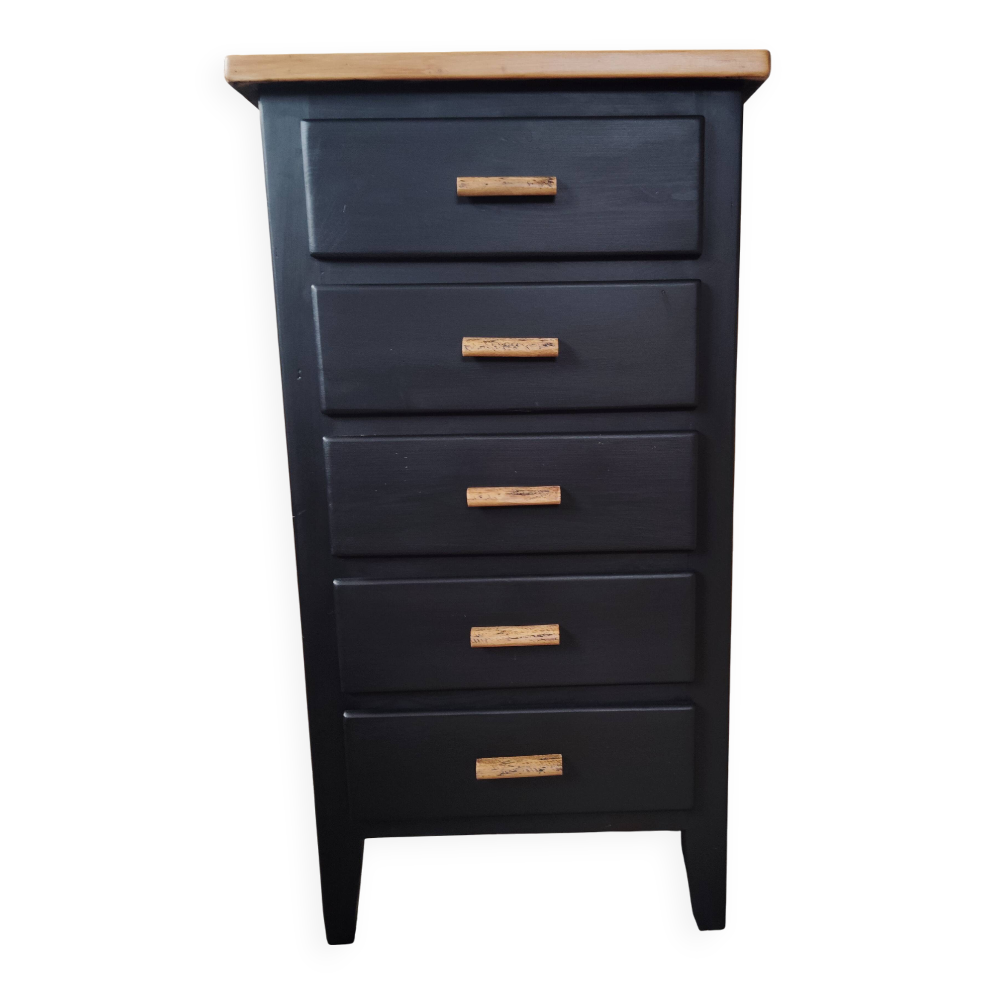 5-drawer chest of drawers with compass feet