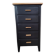 5-drawer chest of drawers with compass feet
