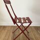 set of 4 folding iron and wood garden chairs early twentieth century