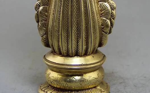Antique Brass Peacock Vase, Home Decor, Modern Living Room Accent