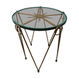 Art deco pedestal table wrought iron