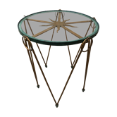 Art deco pedestal table wrought iron