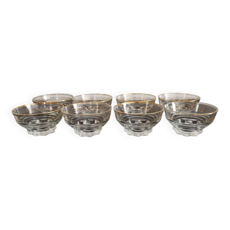 Champagne cups glassware from the Chapelle St Mesmin 30s