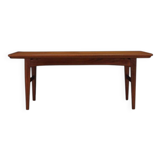 Banc en teck, design danois, années 1970, production : Danemark
