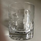 product BHV 6 glasses cups whisky in half crystal cut peas 1980