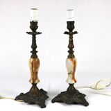 Old marble chandelier lamps
