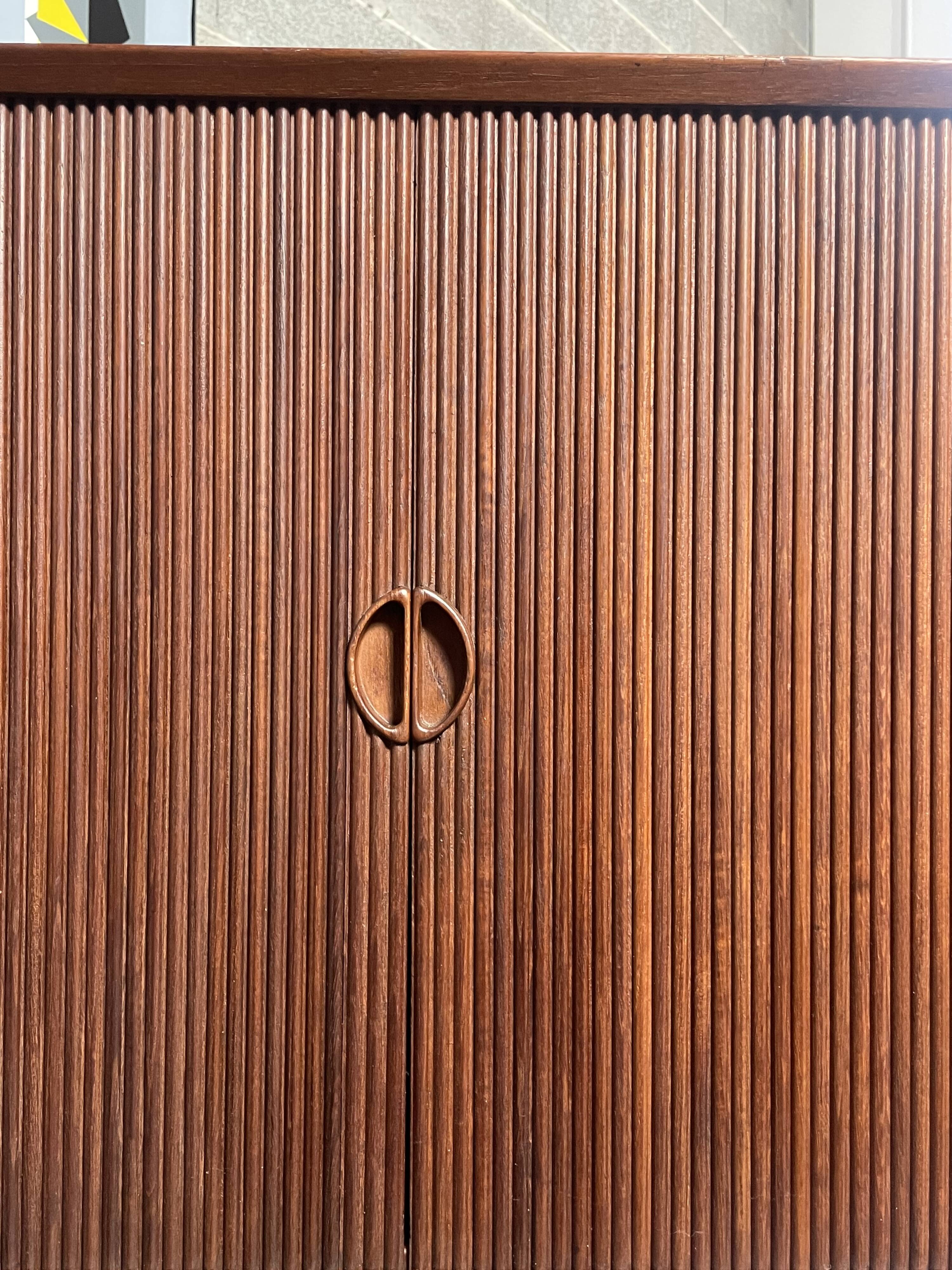 Danish Tambour Door Sideboard by Hvidt & Molgaard 50s