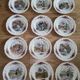 Set of 12 earthenware plates signed Obernai Sarreguemines.